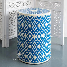 Load image into Gallery viewer, Bliss  Bone Inlay Round Stool
