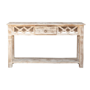 Sally_Solid Wood Console Table with 1 Drawer_150 cm