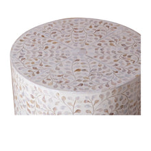 Load image into Gallery viewer, Alex_Bone Inlay Floral Round Stool

