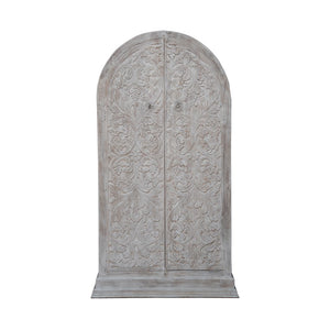 Gaya_Solid Indian Wood Hand Carved Cupboard_Height 180 cm