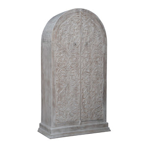 Gaya_Solid Indian Wood Hand Carved Cupboard_Height 180 cm