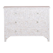 Load image into Gallery viewer, Pearla Mother of Pearl Inlay Chest of Drawer with 4 Drawers_ 104 cm Length
