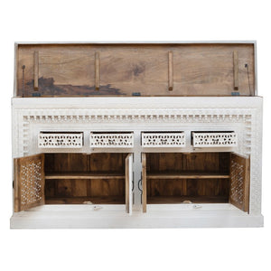 Chanda_Hand Carved Wooden Sideboard_Buffet_190cm