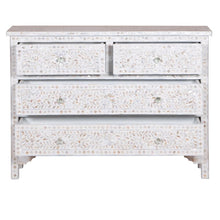 Load image into Gallery viewer, Pearla Mother of Pearl Inlay Chest of Drawer with 4 Drawers_ 104 cm Length
