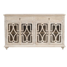 Load image into Gallery viewer, Linda Hand Carved Indian Wood Sideboard with Glass on Door_Buffet
