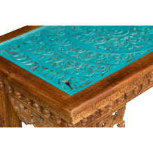 Load image into Gallery viewer, Travis_Solid Wooden Carved Coffee Table with Glass Top_120 cm
