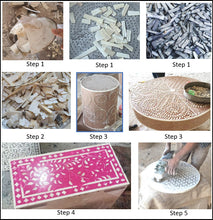 Load image into Gallery viewer, Raya Mother of Pearl Inlay Console
