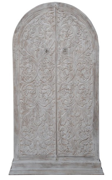 Gaya_Solid Indian Wood Hand Carved Cupboard_Height 180 cm