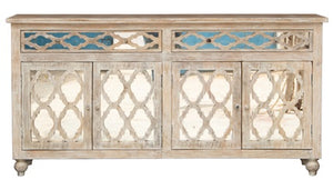 Lee _Hand Carved Solid Indian Wood Sideboard_Buffet_Dresser_180cms