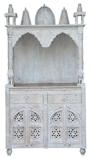 Geeta _Hand Carved Wooden Altar_Wooden Mandir_Prayer Mandir_Altar