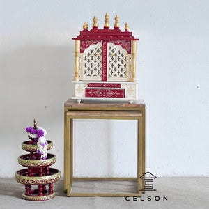 Tara_Hand Carved Wooden Altar_Wooden Mandir_Prayer Mandir_Altar_Available in 6 colors