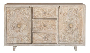 Rehman_ Hand Carved Wooden Sideboard_Buffet
