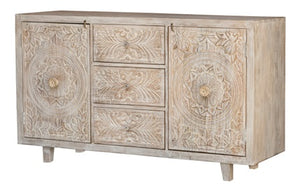Rehman_ Hand Carved Wooden Sideboard_Buffet