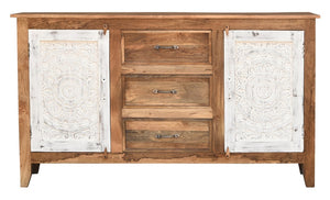 Rose_ Hand Carved Wooden Sideboard_Buffet