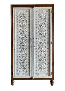 Jensen_Hand Carved_Solid Wood Almirah_Display Unit_Cupboard_height 180 cm