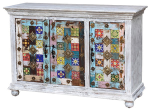 Carol White_Wooden 3 Door Cabinet_Chest of Drawer_Cupboard