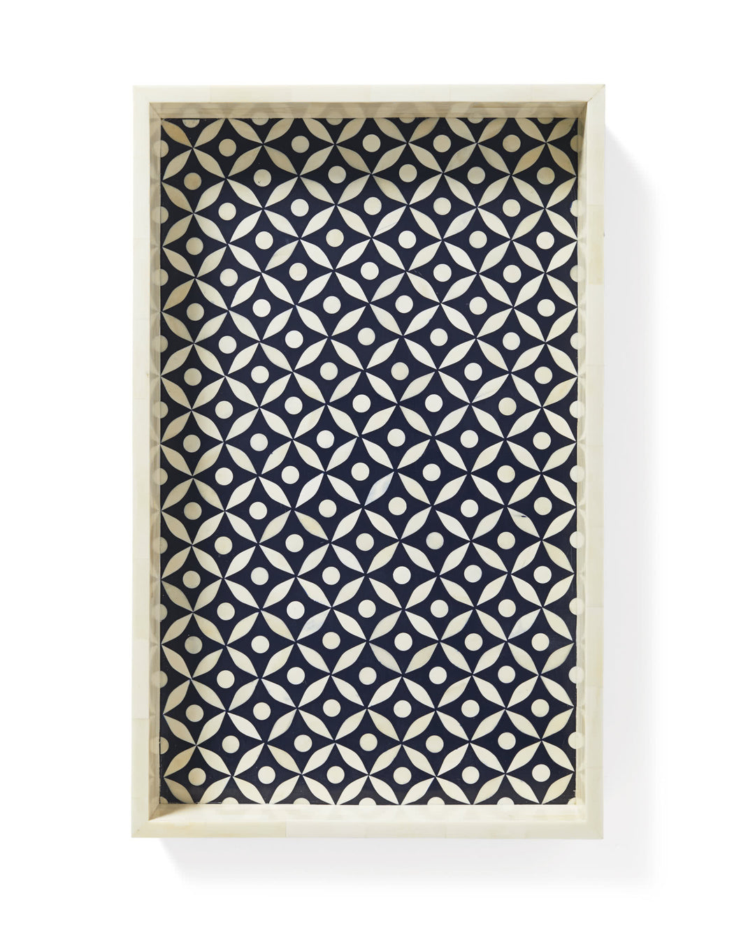 Hilary Bone Inlay Tray Geometrical Pattern Tray _45 x 30 cm