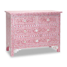 Load image into Gallery viewer, Bella Mother of Pearl Inlay Chest of Drawer with 4 Drawers_ 104 cm Length
