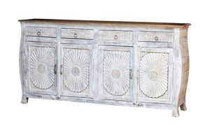 Molly Hand Carved Solid Indian Wood Sideboard_Buffet_Dresser