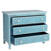 Load image into Gallery viewer, Otto Bone Inlay Chest of Drawer with 3 Drawers_ 104 cm Length

