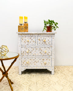 Brian_Mother of Pearl Inlay Chest of Drawer with 4 Drawers_ 75 cm Length