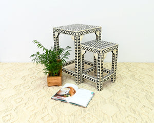 Margo_Bone Inlay Set of 2 Nesting table_Modern