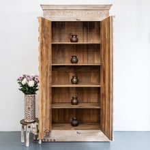 Load image into Gallery viewer, Saritha Hand Carved Wooden Almirah_Cupboard_Height 190 cm
