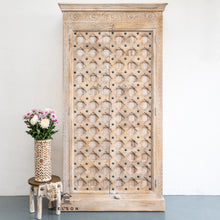 Load image into Gallery viewer, Saritha Hand Carved Wooden Almirah_Cupboard_Height 190 cm
