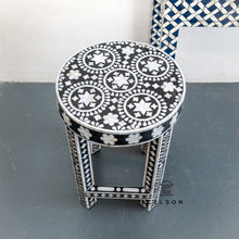Load image into Gallery viewer, Rian_MOP Inlay Stool_End Table_Accent Table
