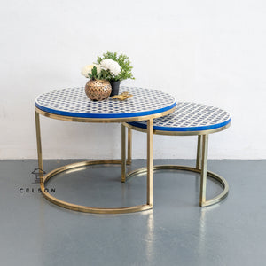 David_ Blue Bone Inlay Nesting Coffee Table Set of 2