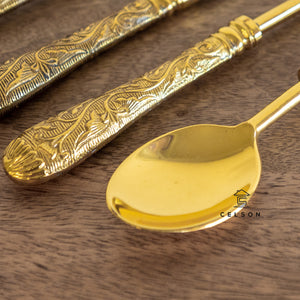 Meba Pure Brass Cutlery Set & Serving Set