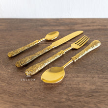 Load image into Gallery viewer, Meba Pure Brass Cutlery Set &amp; Serving Set
