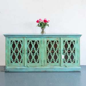 Gilly_Hand Carved Indian Wood Dresser_Sideboard_Buffet_Cabinet
