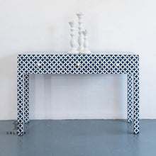 Load image into Gallery viewer, Rubina_Bone Inlay Console Table with 3 Drawers_Vanity Table_130 cm
