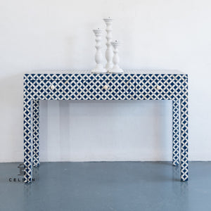 Rubina_Bone Inlay Console Table with 3 Drawers_Vanity Table_130 cm