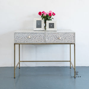Evie_ Bone Inlay Console Table_Vanity Table_110 cm