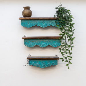 Robin Wooden Wall Shelves Set of 3
