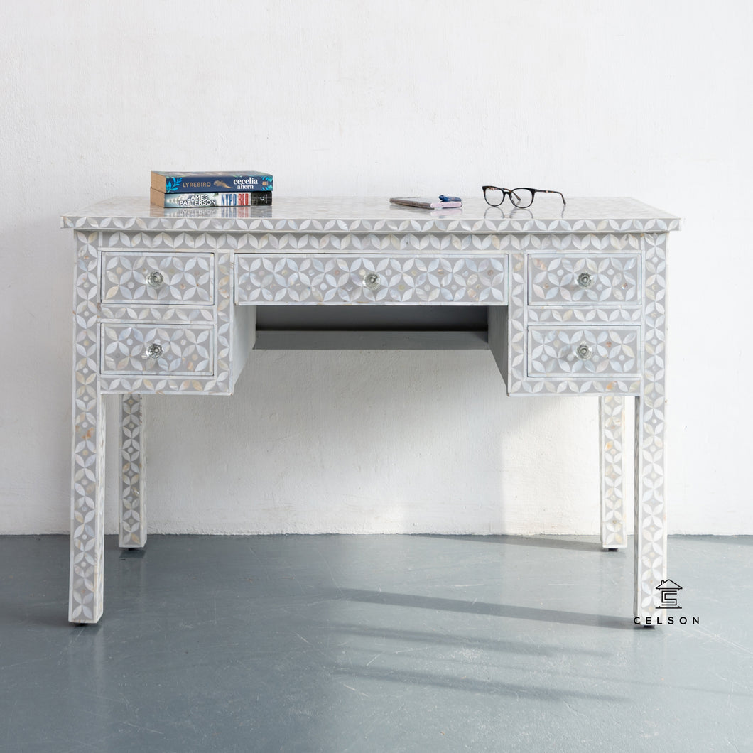 Naina_Mother of Pearl Inlay Study Table_Study Desk_Console Table