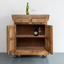 Load image into Gallery viewer, David _Solid Wood Hand Carved Bar Cabinet with wheels
