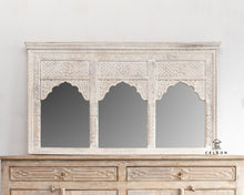 Load image into Gallery viewer, Dimsy_Solid Indian Wood Hand Carved 3 Arch Mirror
