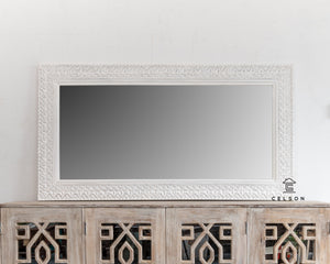 Riva_Solid Indian Wood Hand Carved Mirror 80 x 150 cm