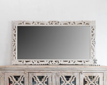 Load image into Gallery viewer, Kai_Solid Indian Wood Hand Carved Mirror_Available in various sizes
