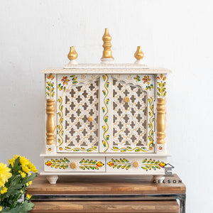 Tara_Hand Carved Wooden Altar_Wooden Mandir_Prayer Mandir_Altar_Available in 6 colors