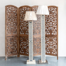 Load image into Gallery viewer, Rima Bone Inlay Floor Lamp
