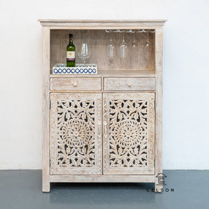 Emery_ Hand Carved Bar Counter_Bar Cabinet