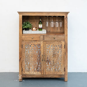 Margo Hand Carved Bar Counter_Bar Cabinet
