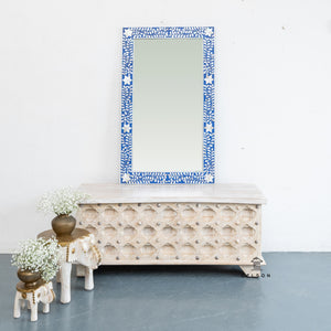Heidi Mother of Pearl Inlay Mirror with Floral Pattern_60 x 100 cm