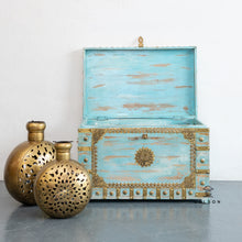 Load image into Gallery viewer, Jared_ Solid Wood Brass fitted Trunk_Storage Trunk_Bench_Pitara
