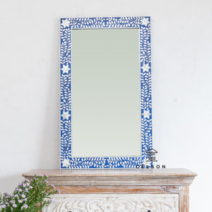 Heidi Mother of Pearl Inlay Mirror with Floral Pattern_60 x 100 cm