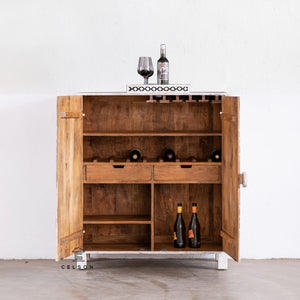 Asbert_Hand Carved Wooden Bar Cabinet_Bar Counter_Bar Chair